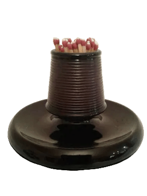 Vintage Match/holder Striker | Black Glass by Bella Cucina – Match Striker