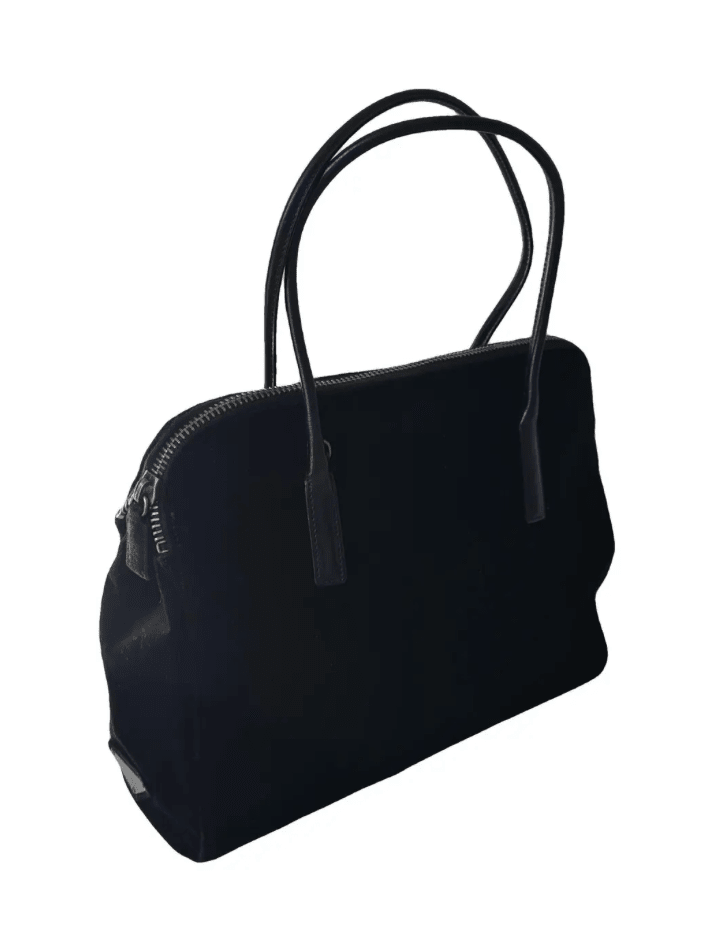 Vintage PRADA Black Velvet Tote Handbag by Bella Cucina – clothing