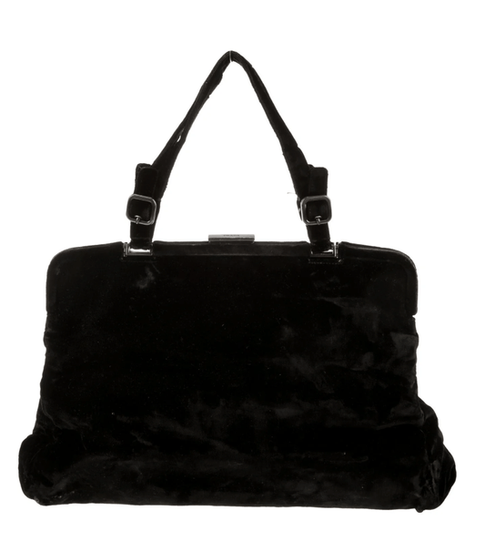 Vintage PRADA Black Velvet Tote Handbag by Bella Cucina – clothing
