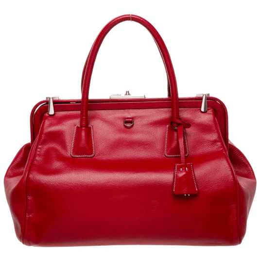 Vintage PRADA Red Leather Tote Handbag by Bella Cucina – clothing