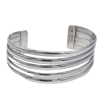 Bella Cucina - Vintage Sterling Silver Cuff bracelet - 