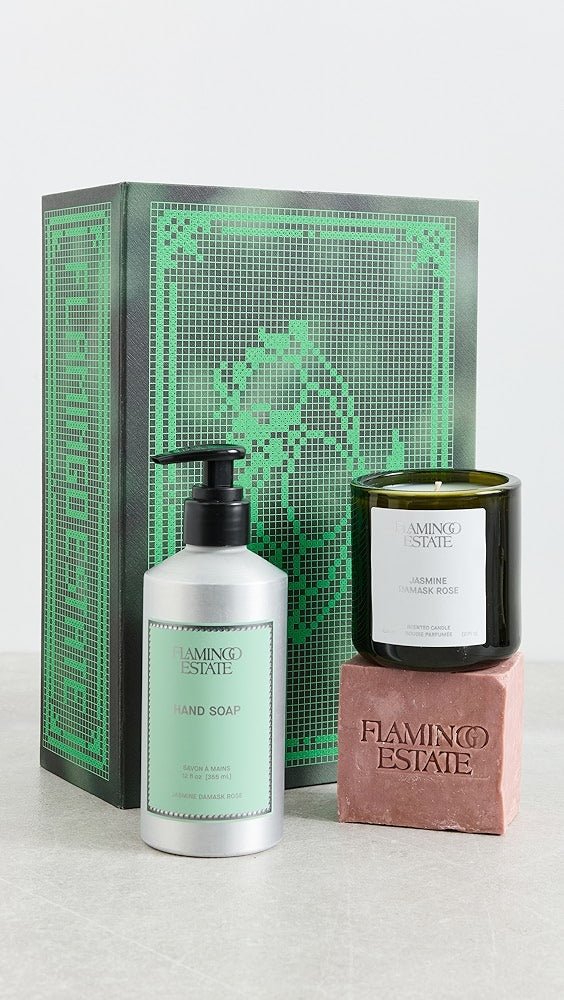 Wellness: Flamingo Estate Jasmine & Rose Bath Set by Bella Cucina – Wellness: Bath Set