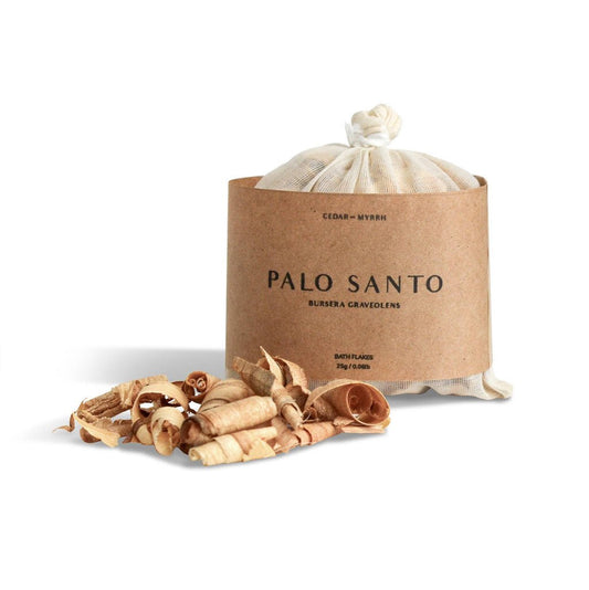 Wellness: Palo Santo Cedar Myrrh Bath Flakes by Bella Cucina – Wellness: Bath