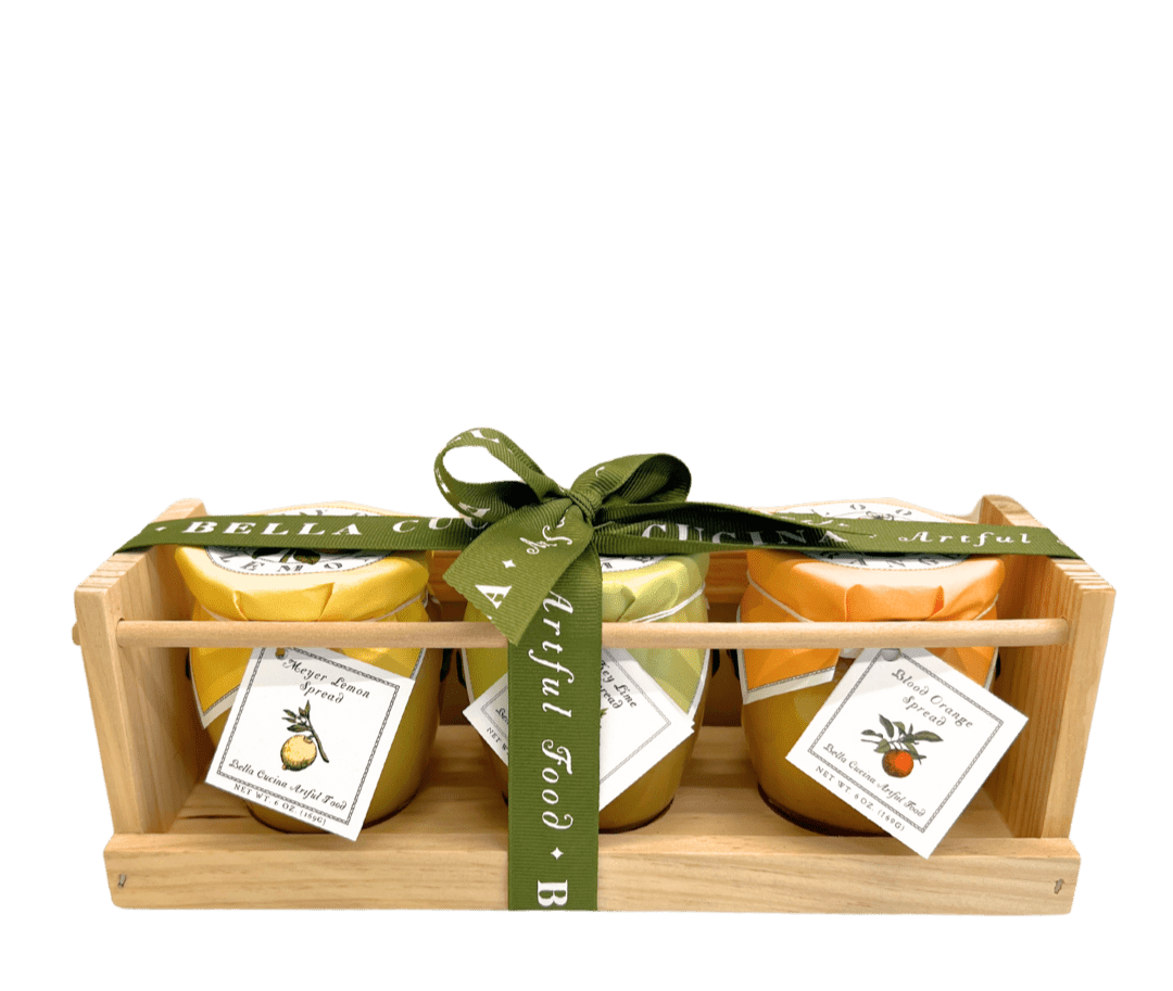 Wholesale Citrus Trio Crate (Case of 12) by Bella Cucina – Pestos & Spreads