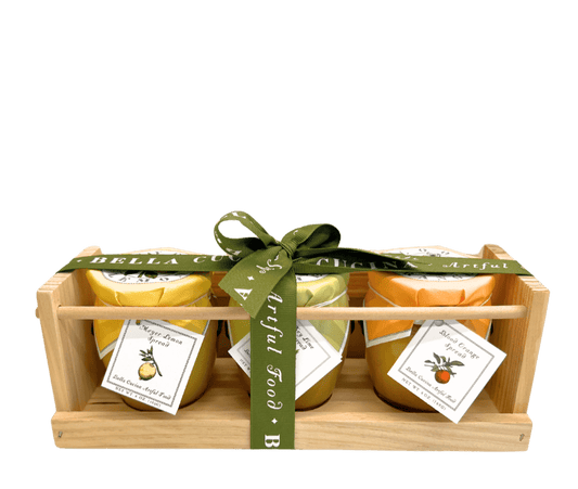 Wholesale Citrus Trio Crate (Case of 12) by Bella Cucina – Pestos & Spreads
