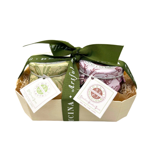 Wholesale Dolci di Latte & Dolci Nocciola Balsawood Duo (Case of 12) by Bella Cucina – Pestos & Spreads