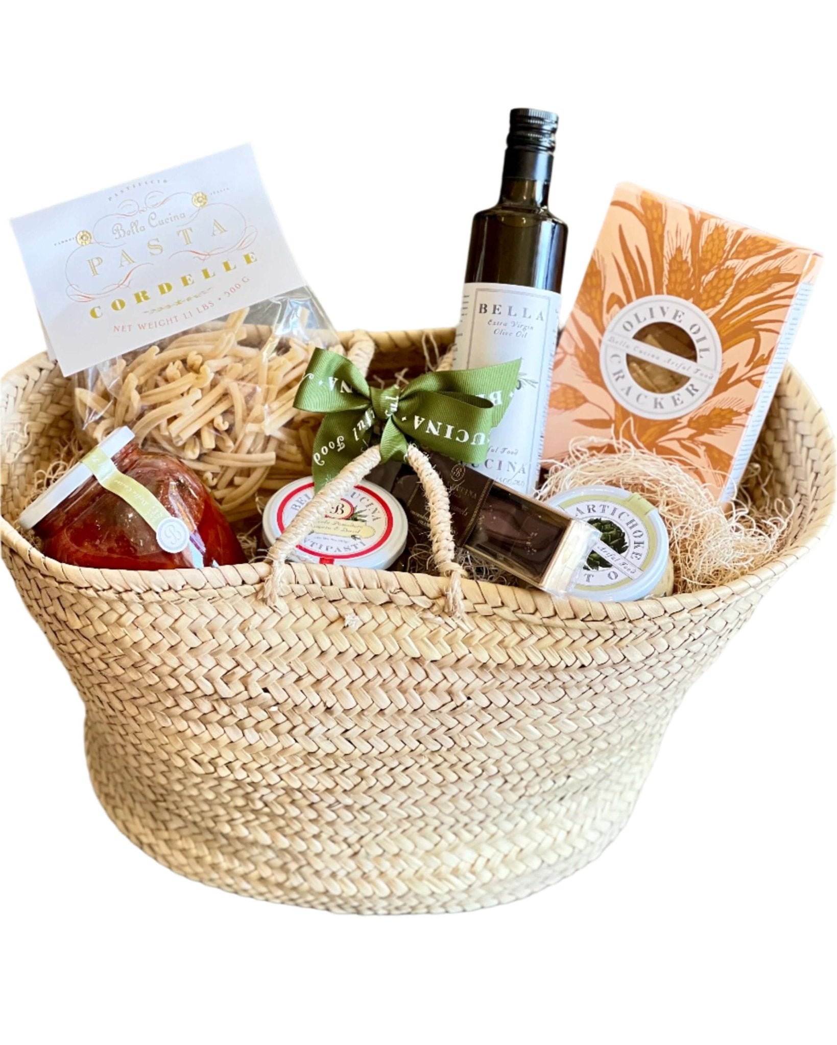 Wholesale Italian Dinner Party Basket (Case of 4) by Bella Cucina – Wholesale Artful Food Gifts