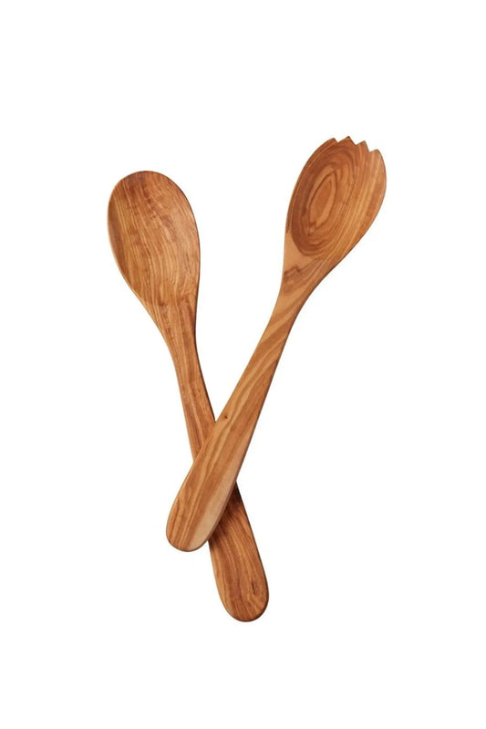 Woodware: Olive Wood Serving Spoon Set by Bella Cucina – Woodware: Serving Utensils