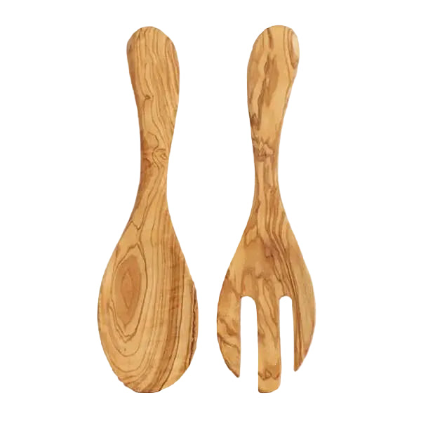 Woodwares: Olive Wood Salad Server Set by Bella Cucina – For the Home: salad servers