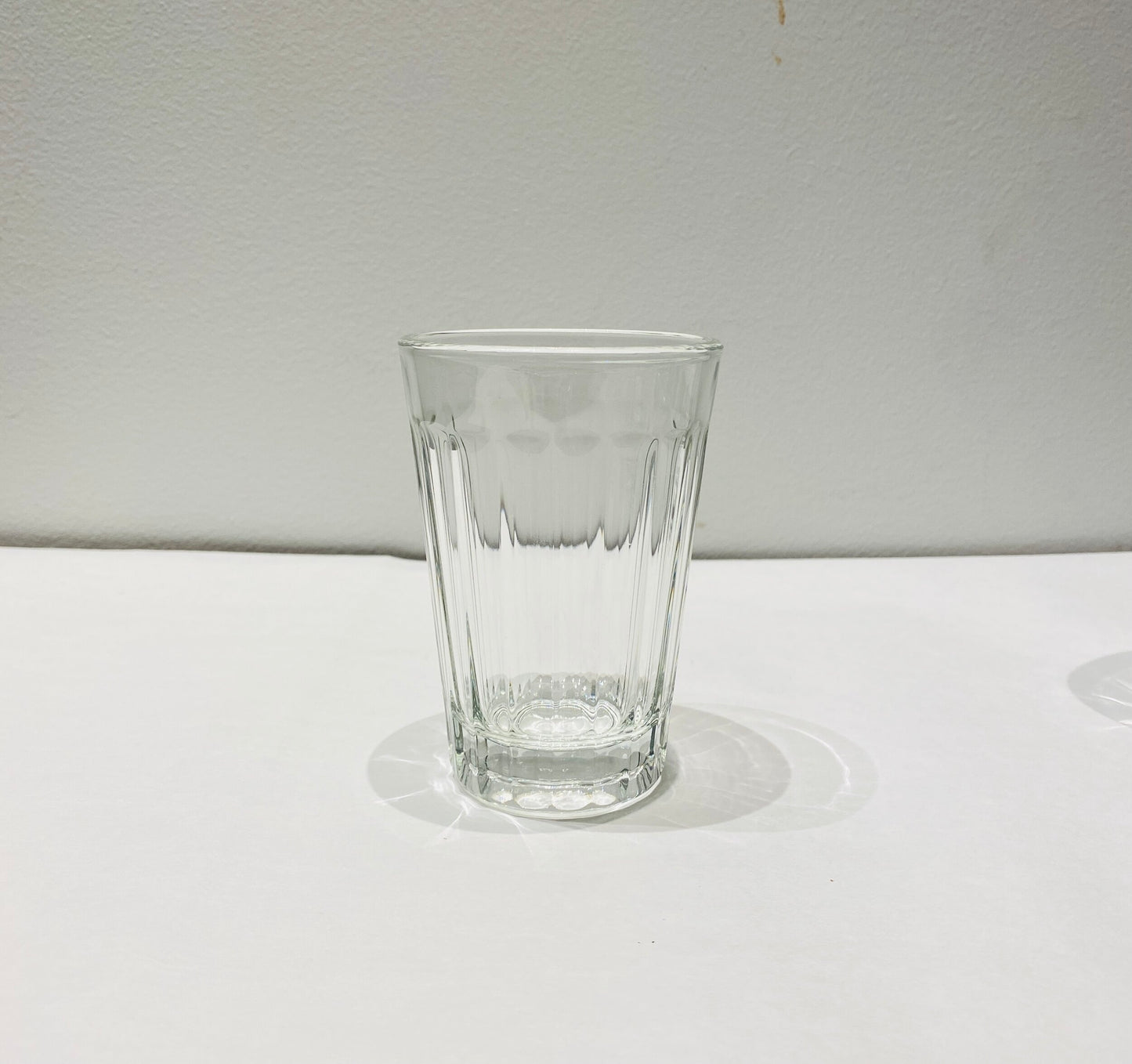 Clear Ribbed Drinking Glasses