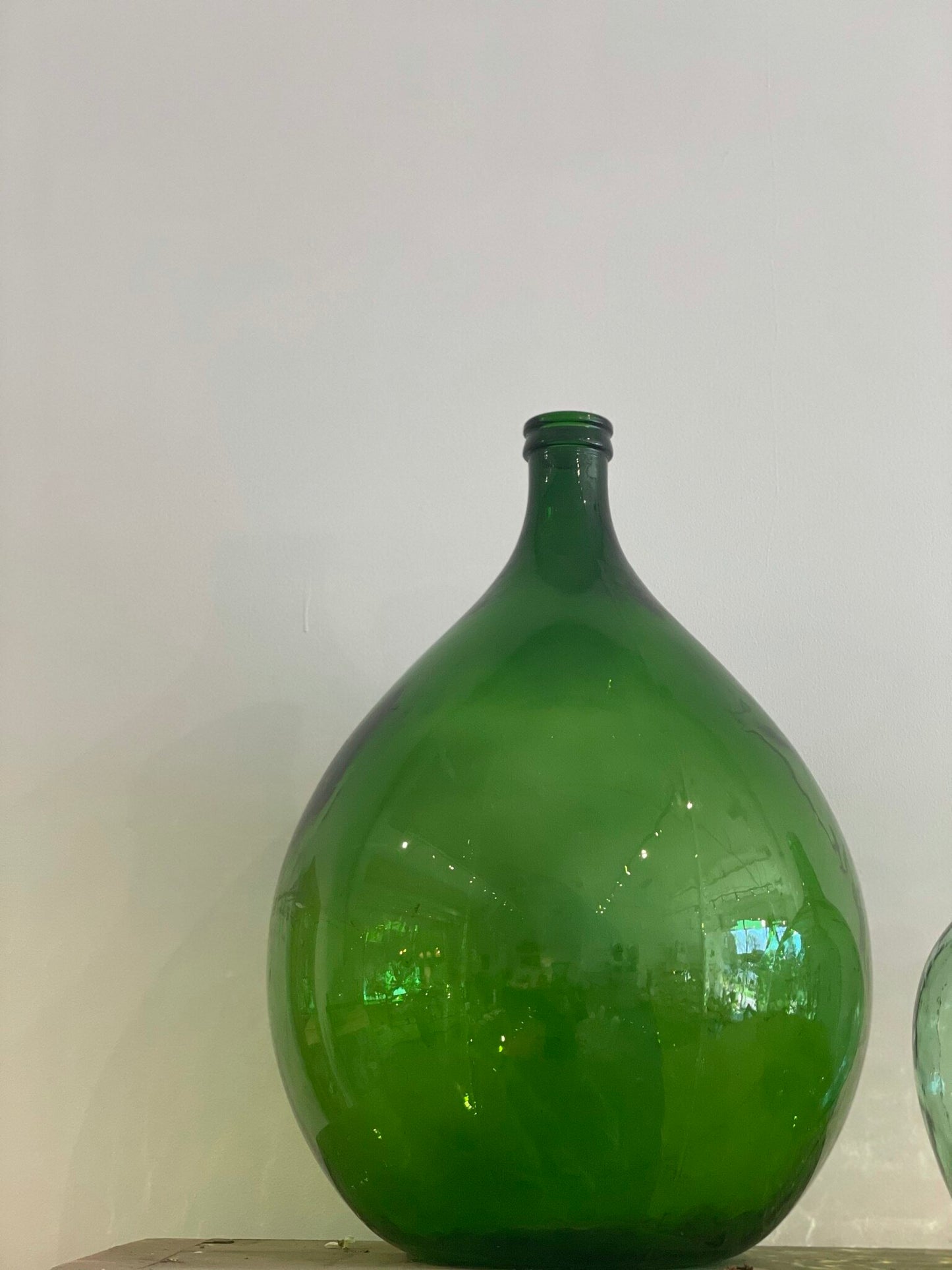 Green or Clear Bottle Vase Large