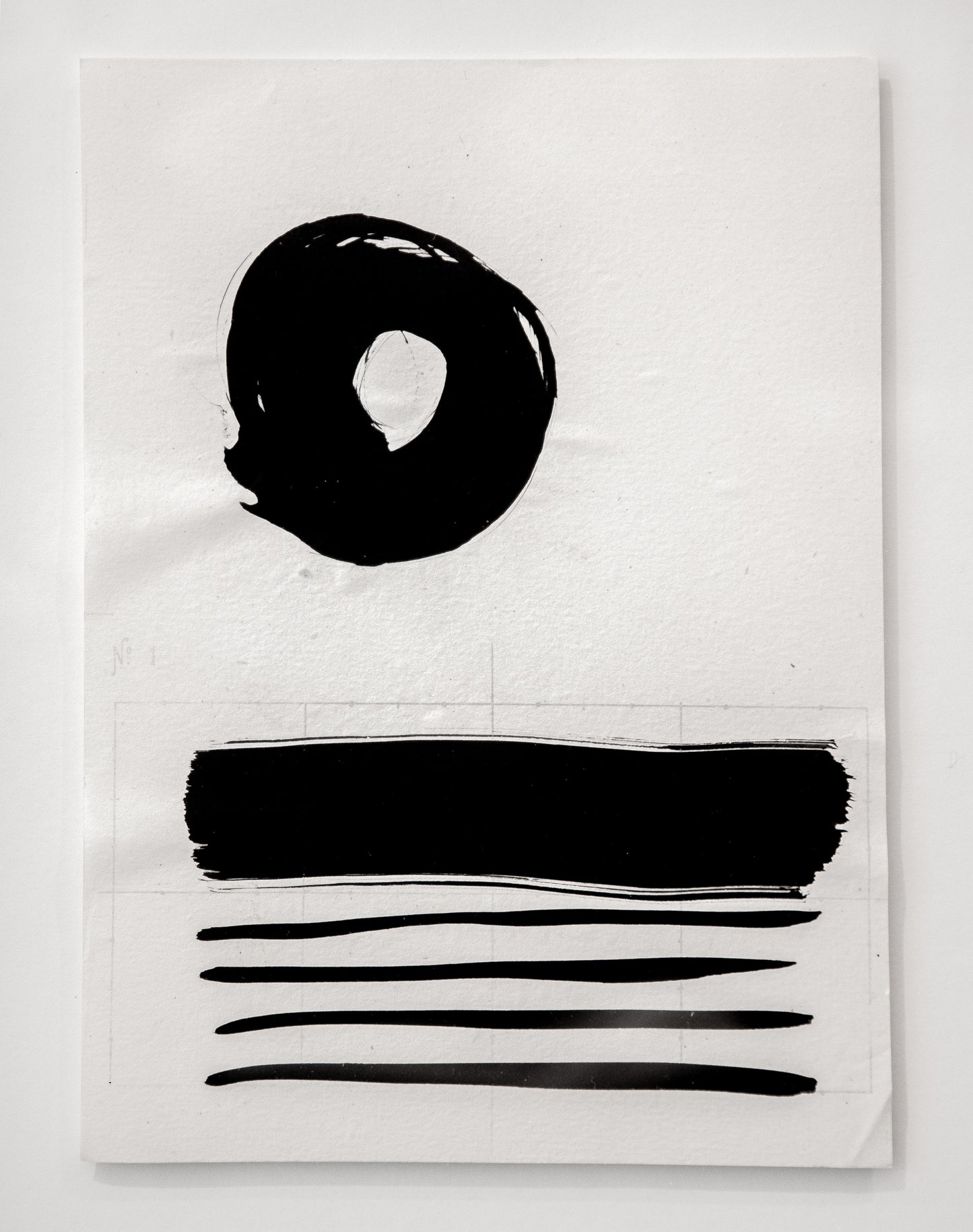 AB Art Japanese Ink ensO Series:  "below the surface"