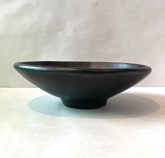 Columbian Black Clay Ceramic Fruit Bowl
