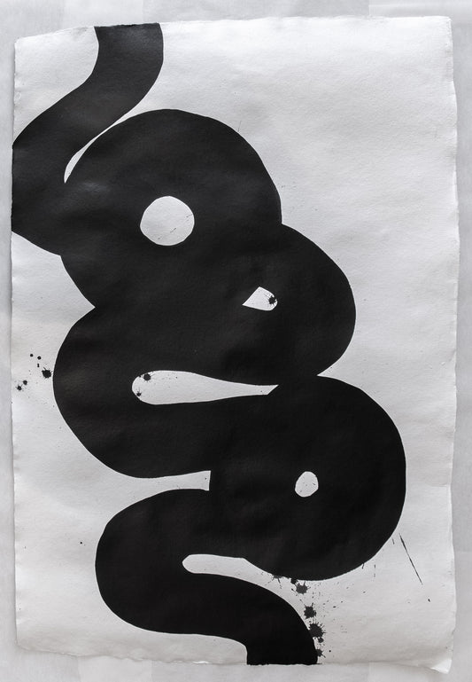 AB Art Japanese Ink ensO Serpent Series "Lost Time" 63x43