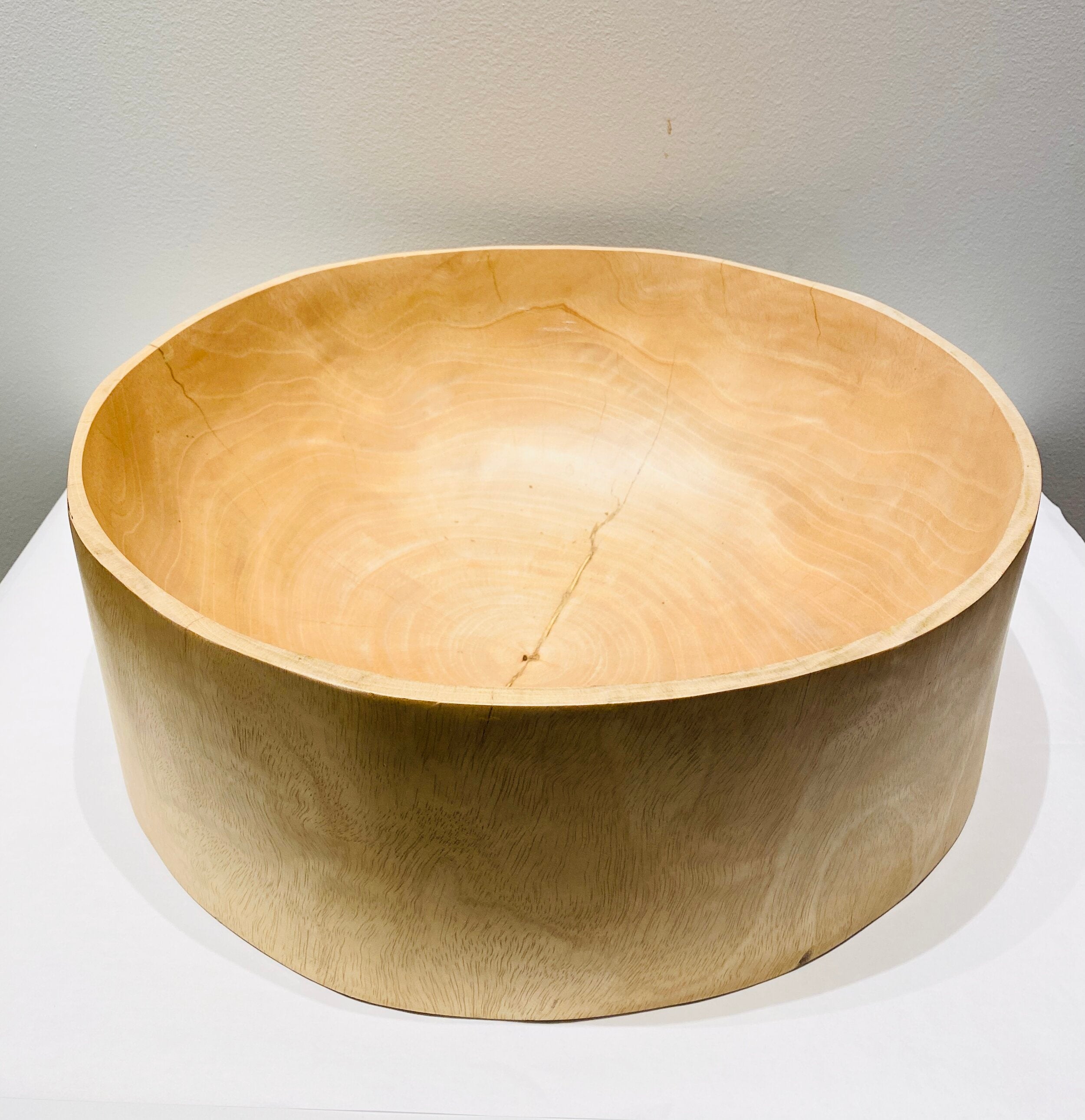 Large wooden 2024 serving bowl