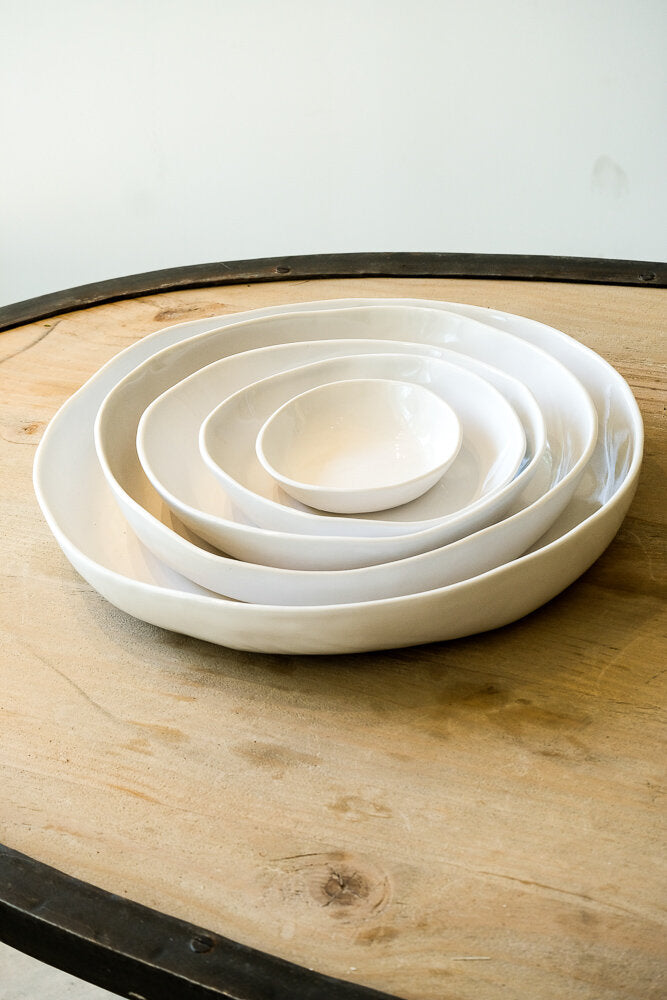 Hand-crafted Porcelain Nesting Bowls -sold individually or as a set of 5