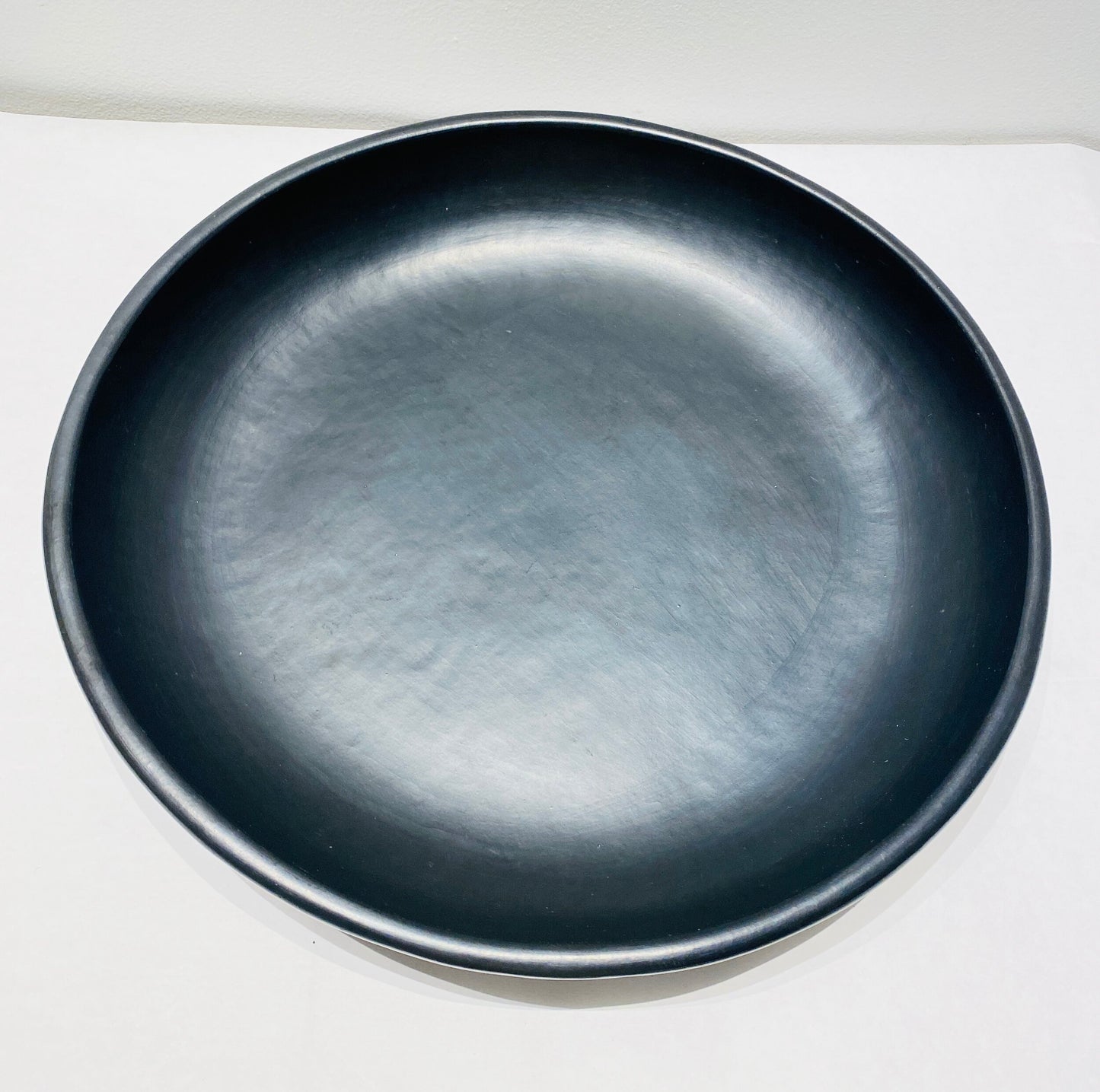 Columbian Black Clay Ceramic Platter Round