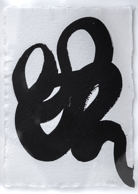 Bella Cucina - AB Art Japanese Ink ensO Serpent Series "Meandering" 18x14.5 - 