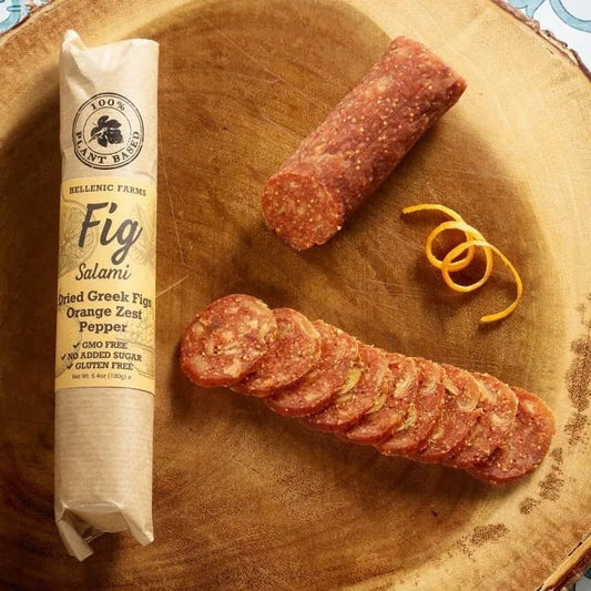 Bella Cucina - Hellenic Farms Fig Salami: Dried Greek Figs Orange Zest Pepper - 