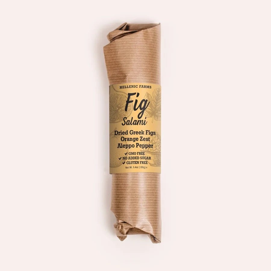 Bella Cucina - Hellenic Farms Fig Salami: Dried Greek Figs Orange Zest Pepper - 
