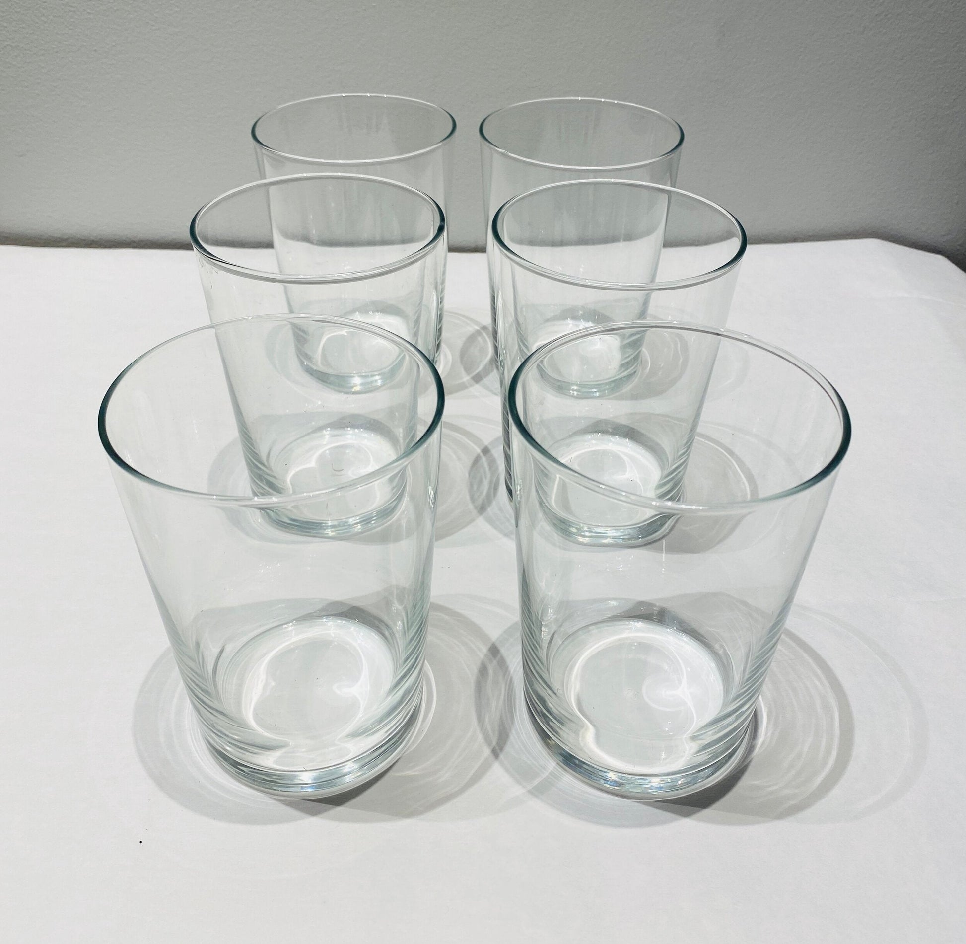 Bella Cucina - Italian straight sided Water Glass - 17 ounce - Set of 6 - 